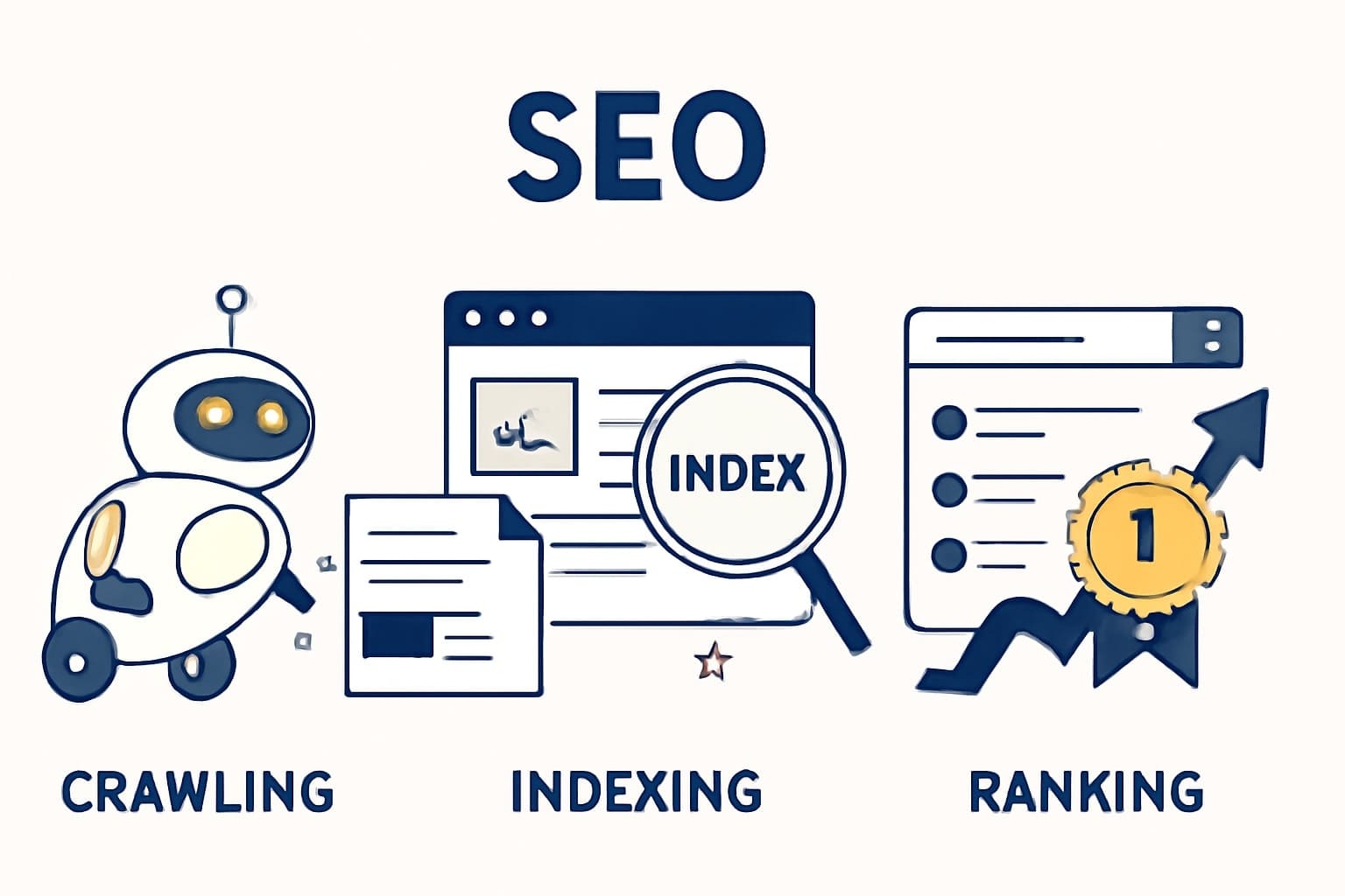 Cara Kerja SEO - Crawling, Indexing, Ranking
